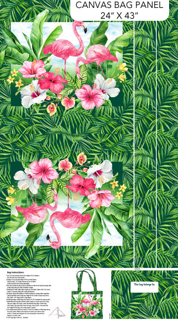 Fabric Northcott Coastal Breeze 24x43" Canvas Bag Panel C28566-78