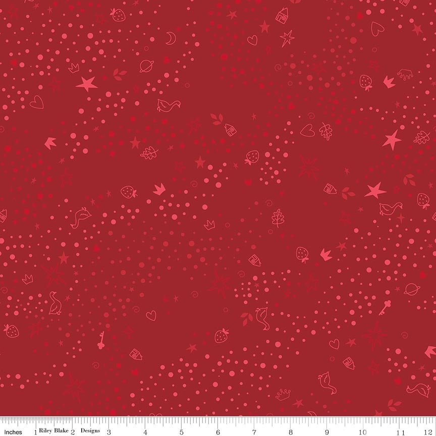 Fabric Riley Blake Barn Red Storybook Basic by the Quarter Yard C365-BARNRED