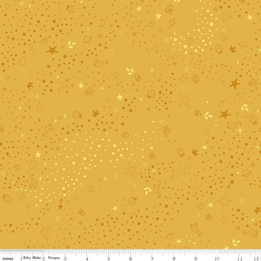 Fabric Riley Blake Golden Storybook Basic by the Quarter Yard C365-GOLDEN