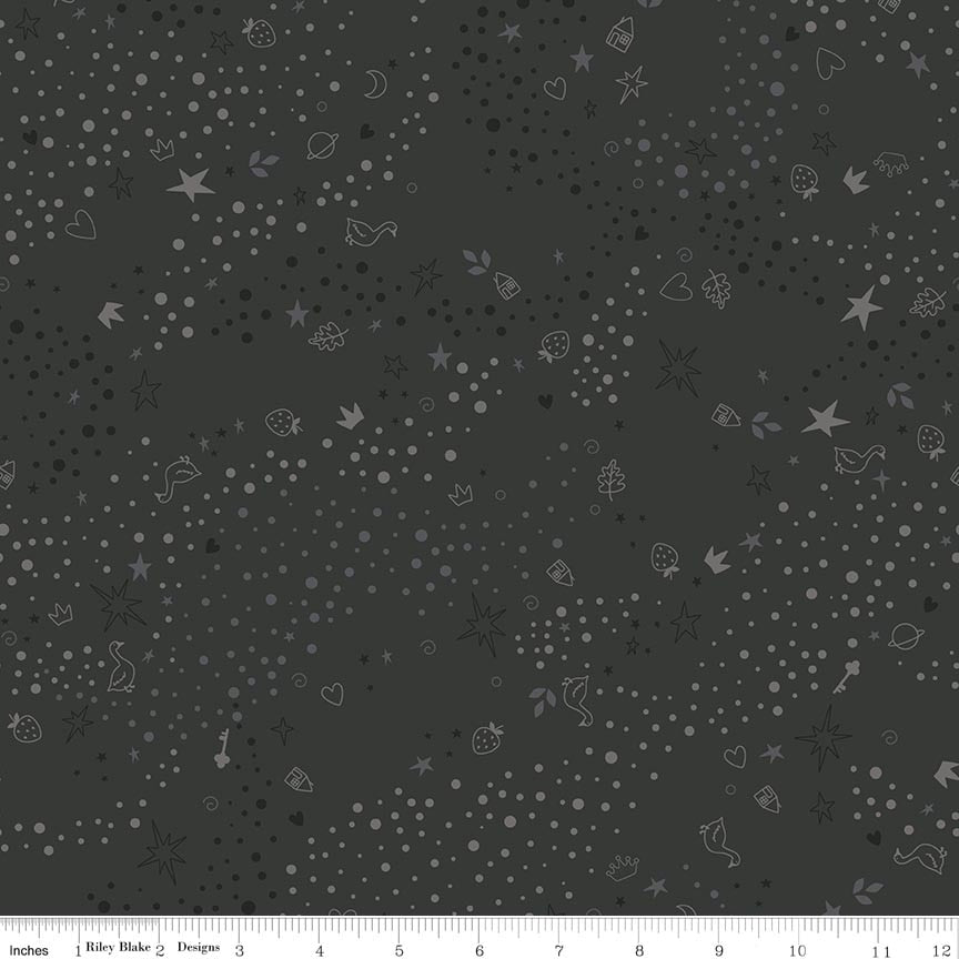Fabric Riley Blake Lead Storybook Basic by the Quarter Yard C365-LEAD
