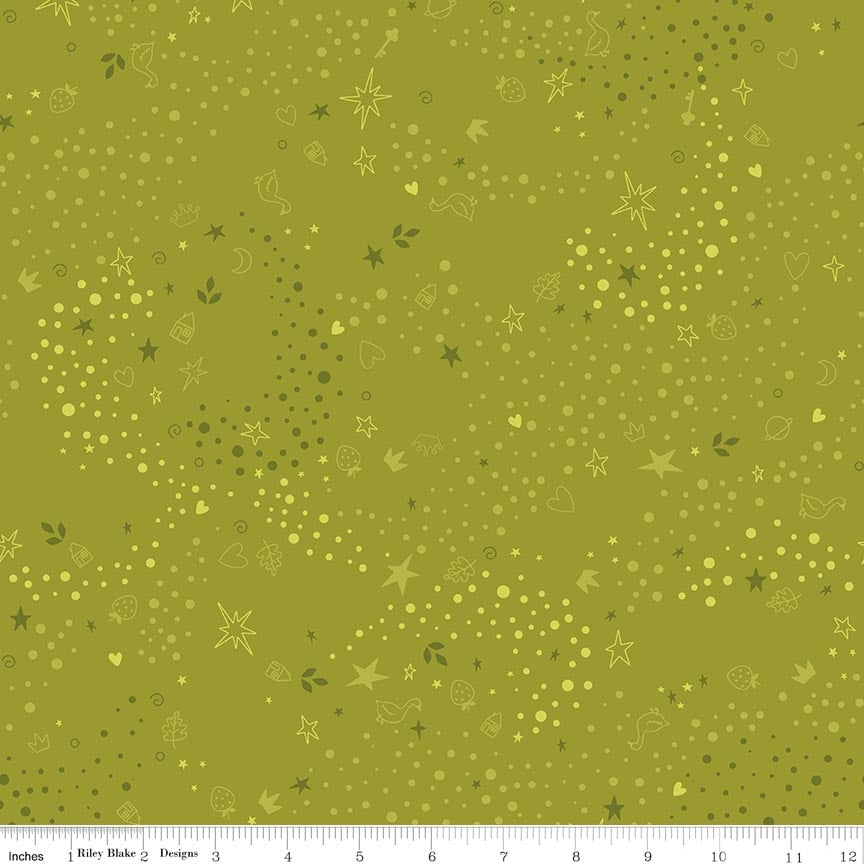 Fabric Riley Blake Moss Storybook Basic by the Quarter Yard C365-MOSS
