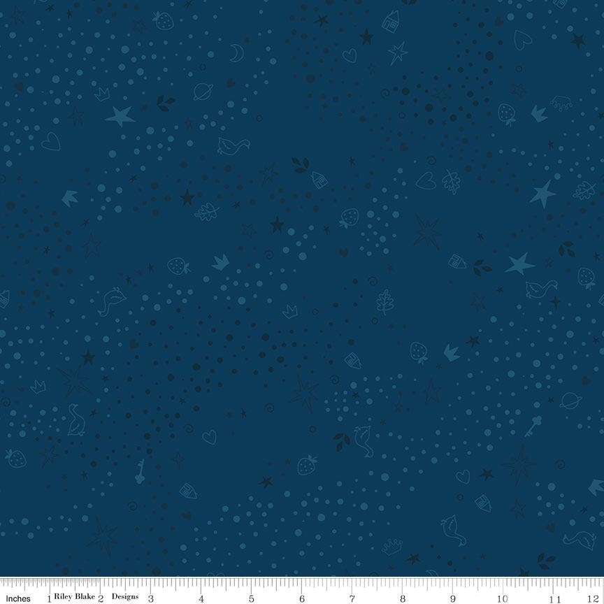 Fabric Riley Blake Oxford Blue Storybook Basic by the Quarter Yard C365-OXFORDBLUE