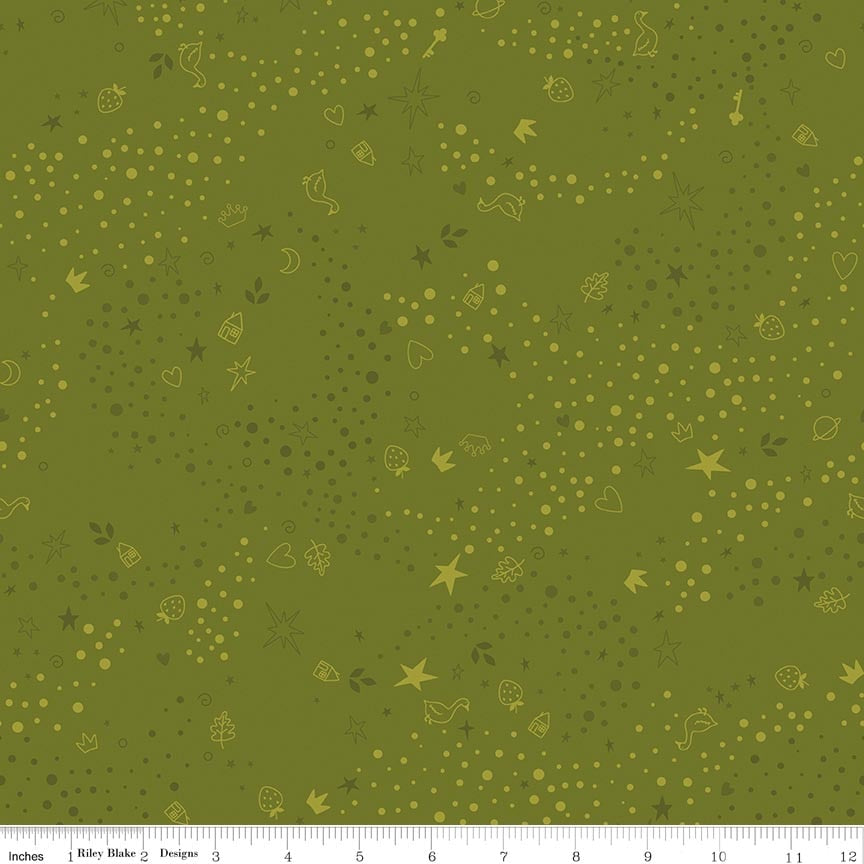 Fabric Riley Blake Parsley Storybook Basic by the Quarter Yard C365-PARSLEY