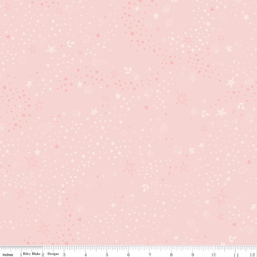 Fabric Riley Blake Riley Baby Pink Storybook Basic by the Quarter Yard C365-RILEYBABYPINK