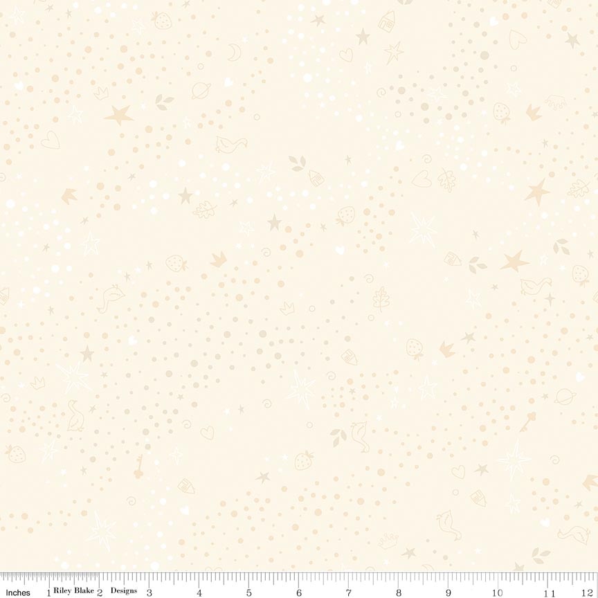 Fabric Riley Blake Vintage White Storybook Basic by the Quarter Yard C365-VINTAGEWHITE