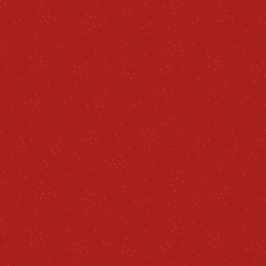 Fabric Riley Blake Barn Red Scattered-A-Cross by the Quarter Yard C370-BARNRED