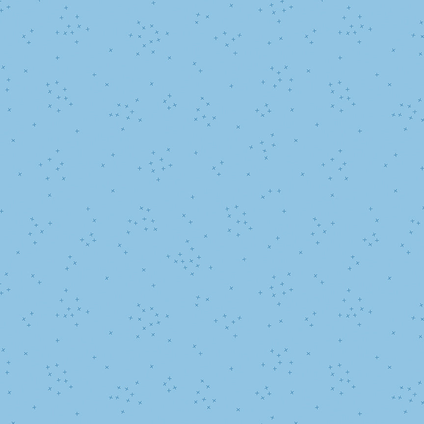 Fabric Riley Blake Boy Blue Scattered-A-Cross by the Quarter Yard C370-BOYBLUE
