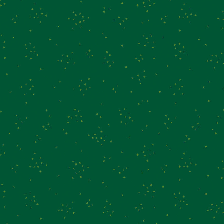 Fabric Riley Blake Christmas Green Scattered-A-Cross by the Quarter Yard C370-CHRISTMASGREEN