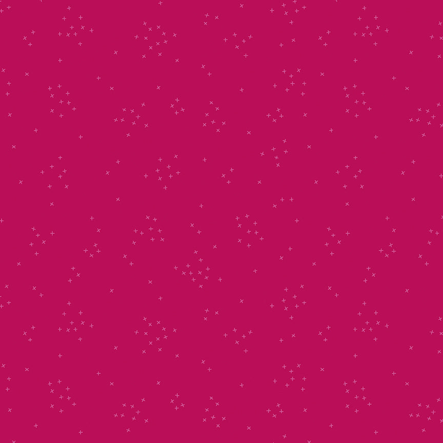 Fabric Riley Blake Magenta Scattered-A-Cross by the Quarter Yard C370-MAGENTA