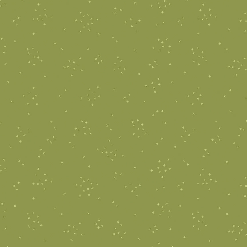 Fabric Riley Blake Olive Scattered-A-Cross by the Quarter Yard C370-OLIVE