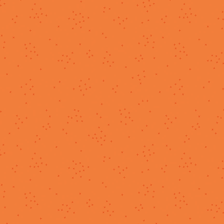Fabric Riley Blake Tangerine Scattered-A-Cross by the Quarter Yard C370-TANGERINE