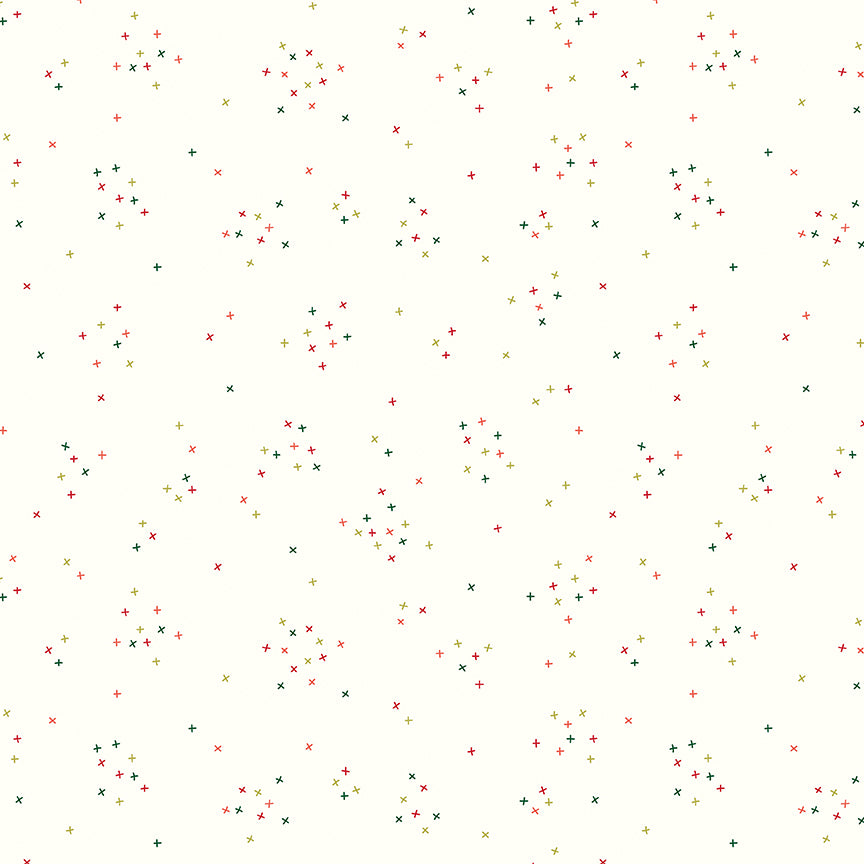 Fabric Riley Blake Christmas On Cloud Scattered-A-Cross by the Quarter Yard C375-CHRISTMAS