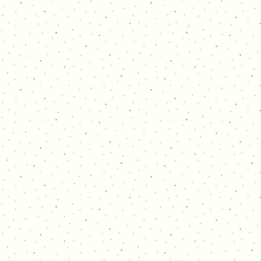 Fabric Riley Blake Boy Blue on Off White Dapple Dot by the Quarter Yard C645-BOYBLUE