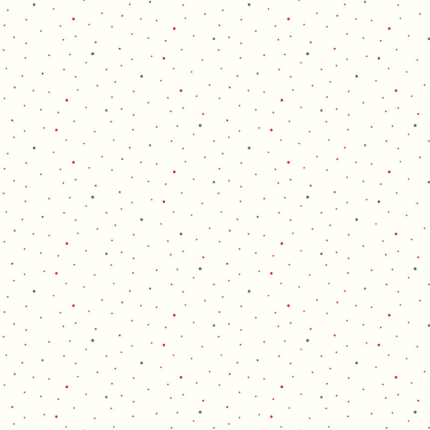 Fabric Riley Blake Christmas on Off White Dapple Dot by the Quarter Yard C645-CHRISTMAS