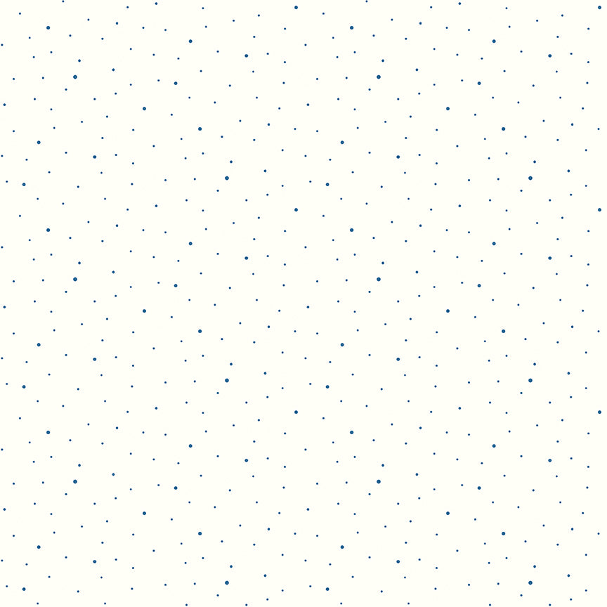 Fabric Riley Blake Denim on Off White Dapple Dot by the Quarter Yard C645-DENIM