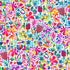 Fabric P & B Textiles White/Multi Floral Collage Color Crush by the Quarter Yard 6324-WMU