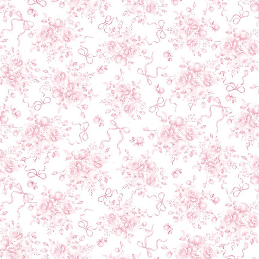 Fabric Timeless Treasures White Floral Tiny Dancer by the Quarter Yard CD4333-WHITE