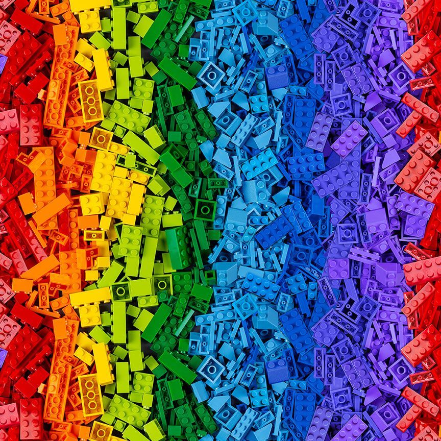 Fabric Timeless Treasures Rainbow Building Block Stripe Build Me Up by the Quarter Yard CD4439-RAINBOW