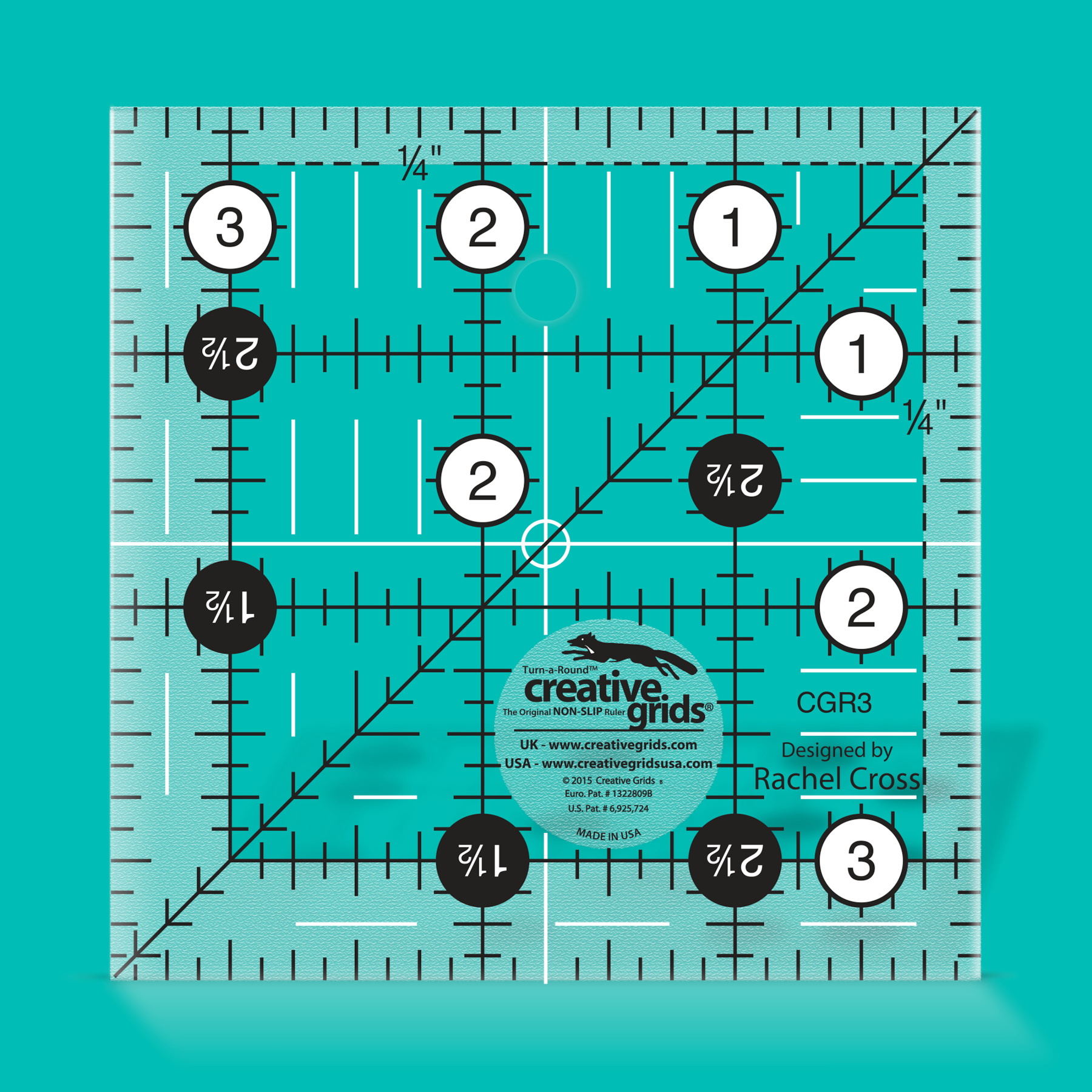 Creative Grids 3.5" Square Ruler CGR3 for Sale at World WEidne