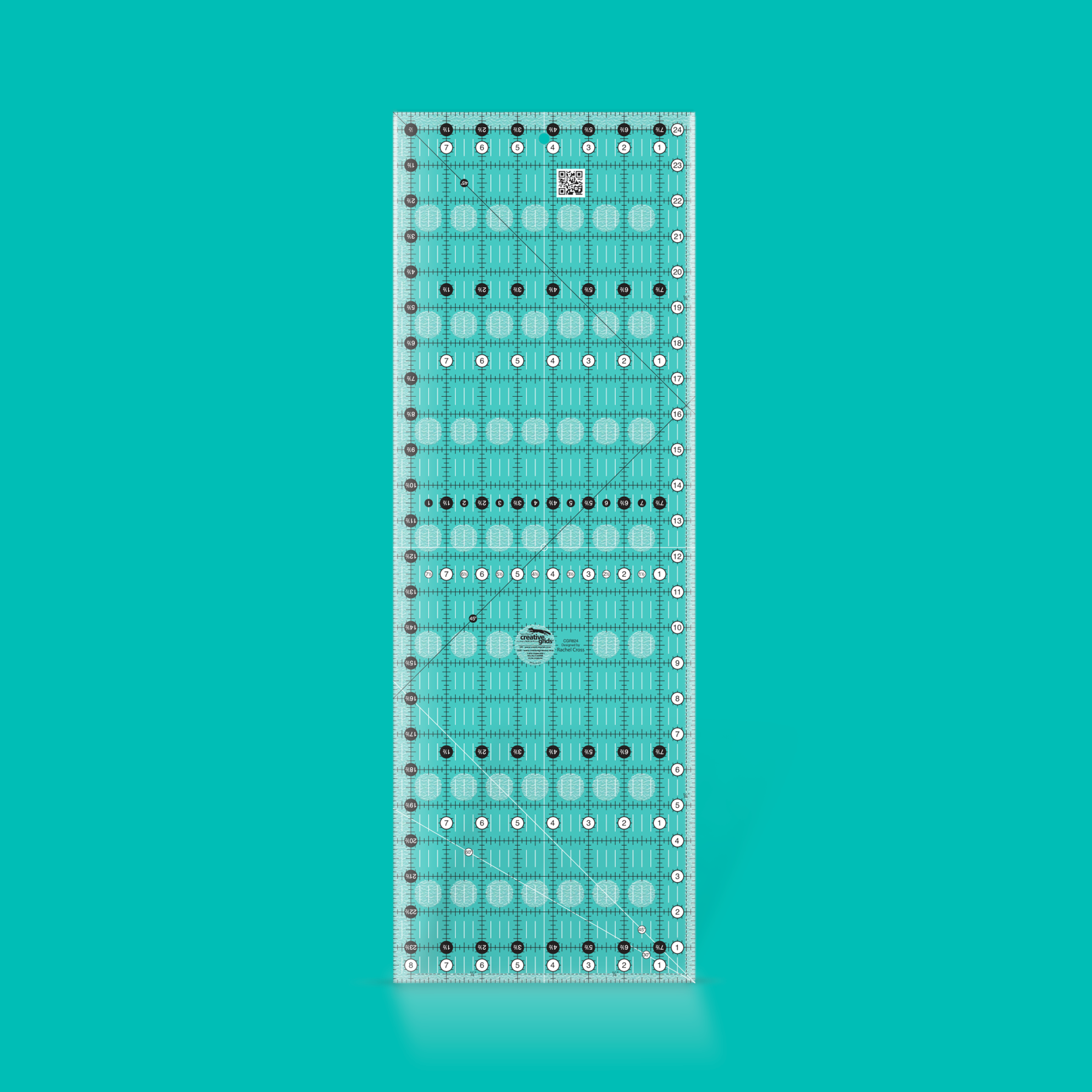 Creative Grids Regla rectangular de 8 1/2" x 24 1/2"