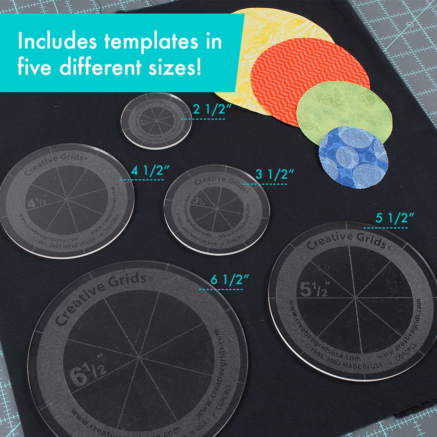 Creative Grids Five Circles Template Rulers CGRCRCL for Sale at World Weidner