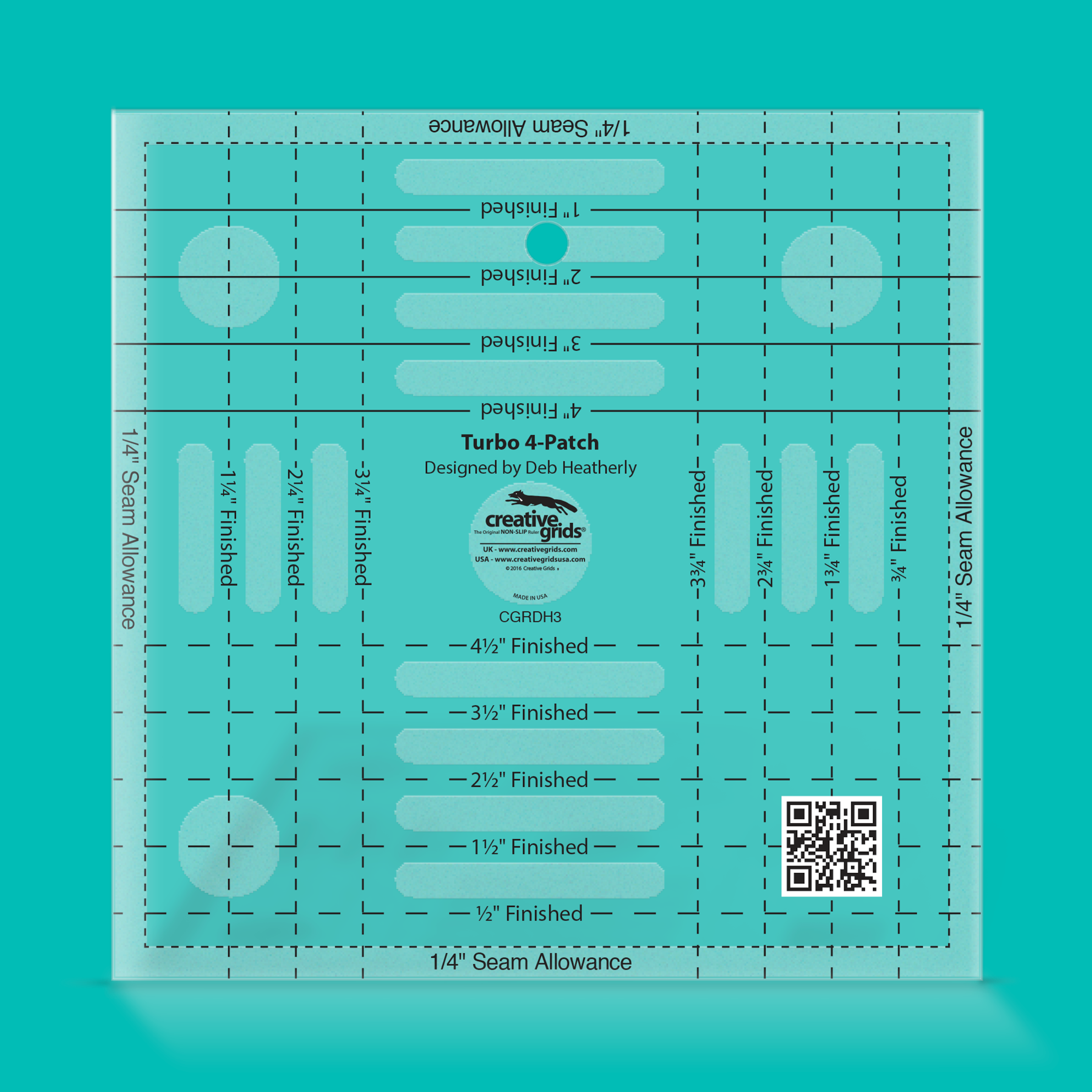 Creative Grids Turbo 4-Patch Template Ruler CGRDH3 for Sale at World Weidner