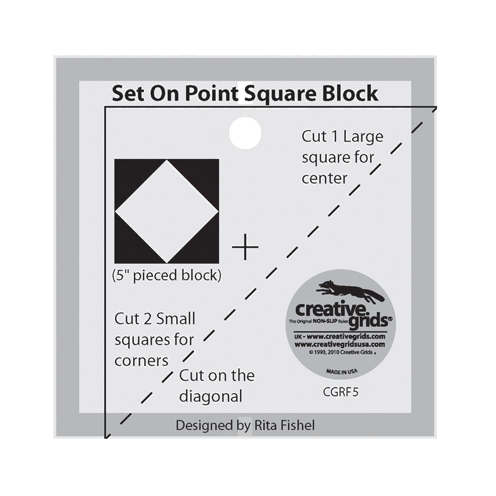 Creative Grids CGRF5 Set on Point Square Template Ruler