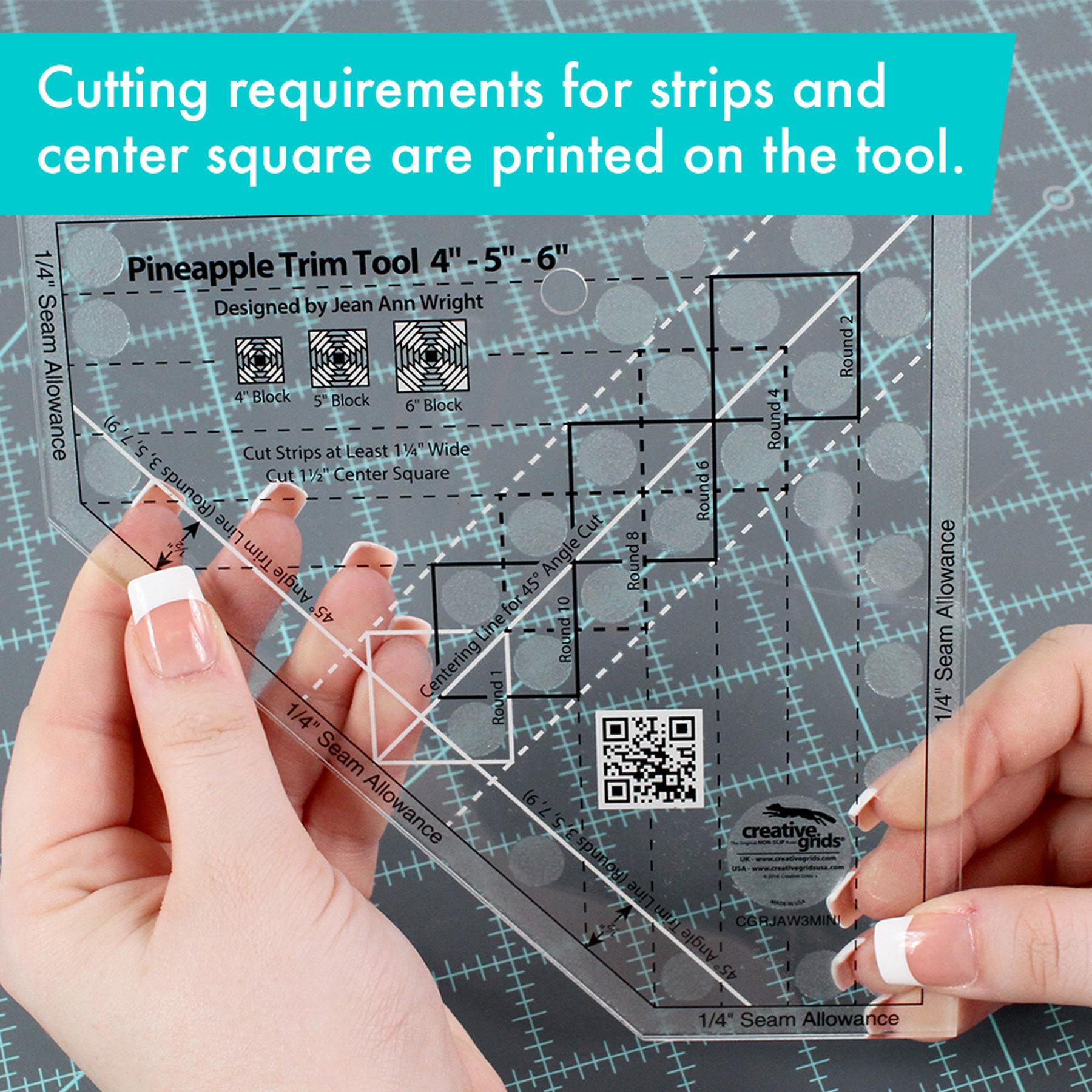 Creative Grids Pineapple Trim Tool Mini Ruler CGRJAW3MINI for Sale at World Weidner