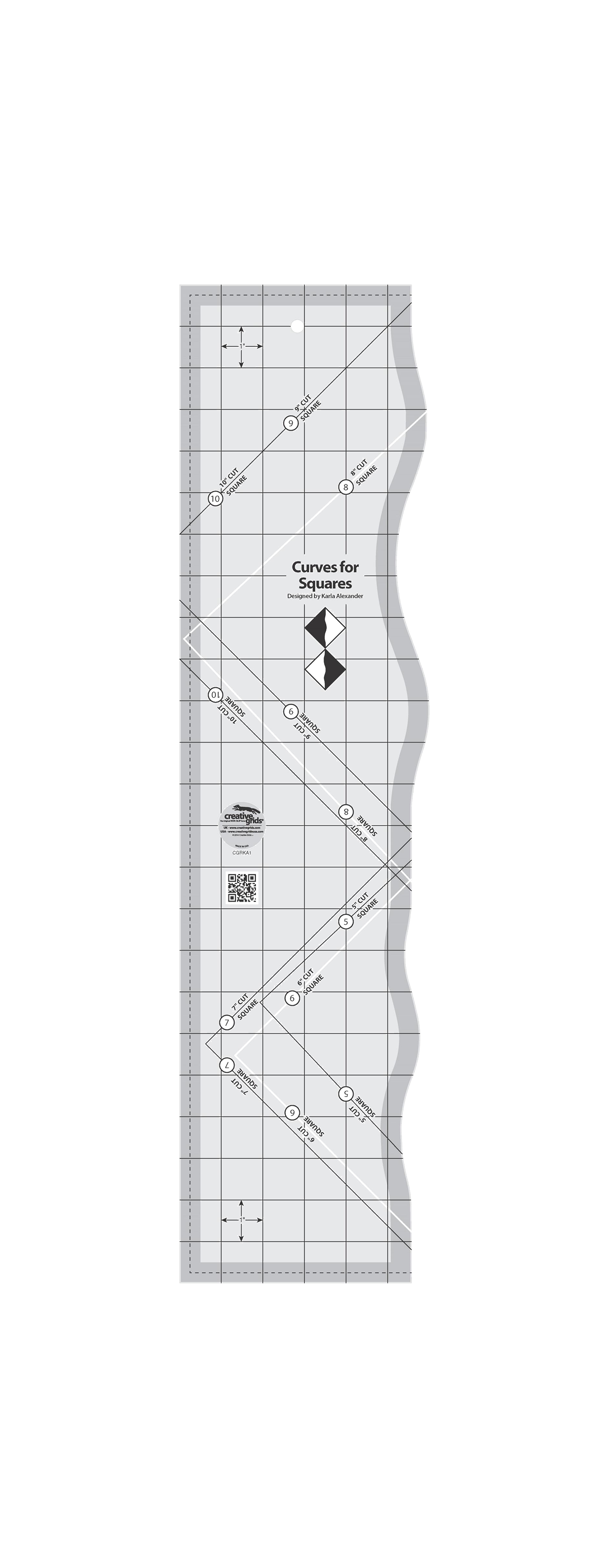 Creative Grids Curves for Squares Ruler CGRKA1 – World Weidner