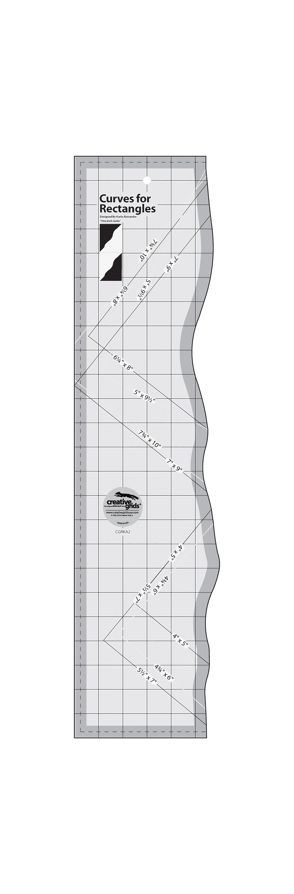 Creative Grids Curves for Rectangles Ruler