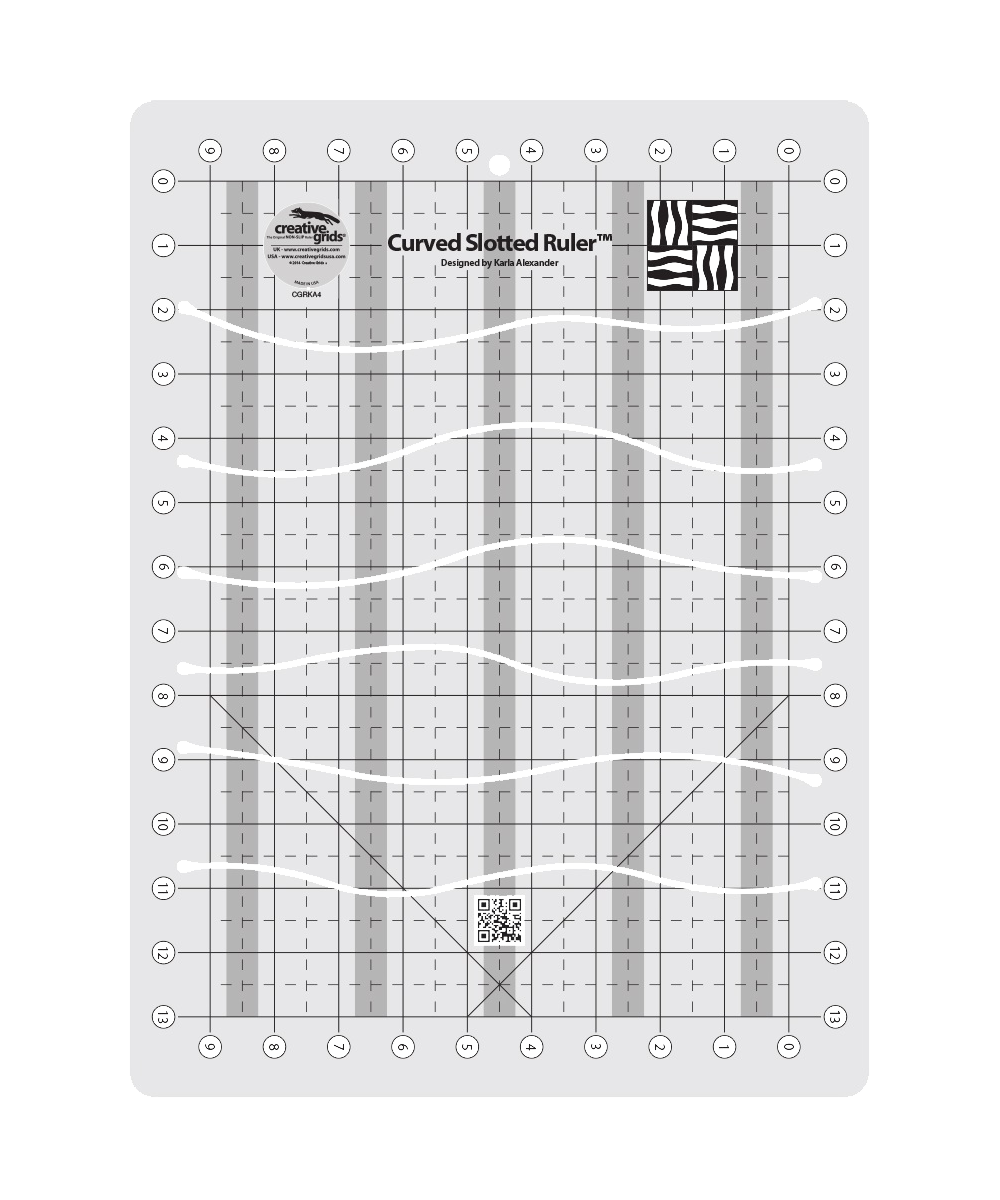 Creative Grids CGRKA4 Curves Slotted Ruler
