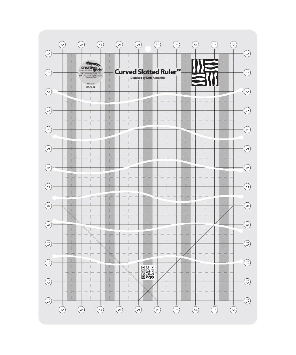 Creative Grids Curves Slotted Ruler CGRKA4 – World Weidner