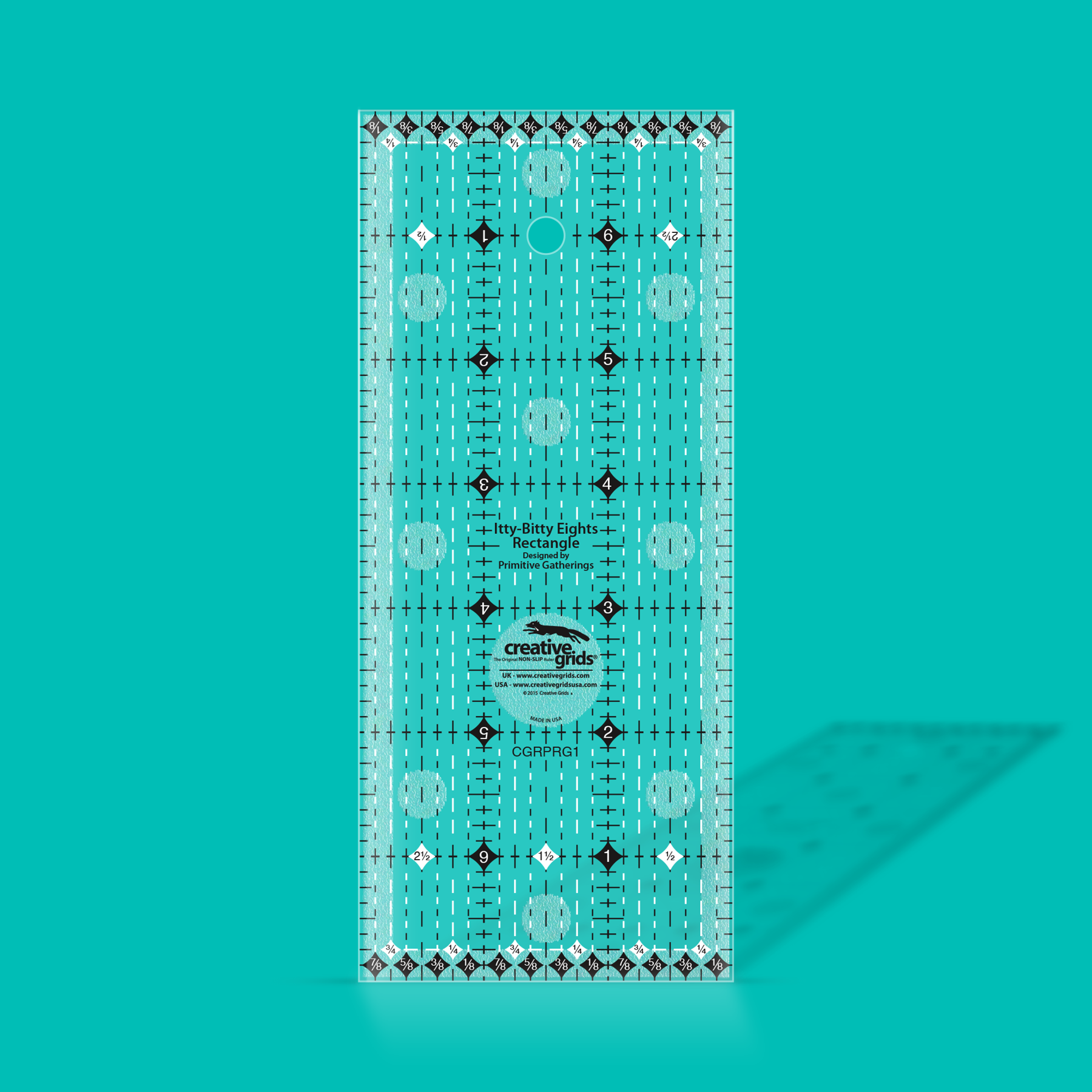 Creative Grids 3" x 7" Itty-Bitty Eights Rectangle Ruler CGRPRG1 for Sale at World Weidner
