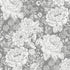 Fabric P & B Textiles Pewter Vintage Floral Charlotte 108" Wide Back by the Quarter Yard 6408-S