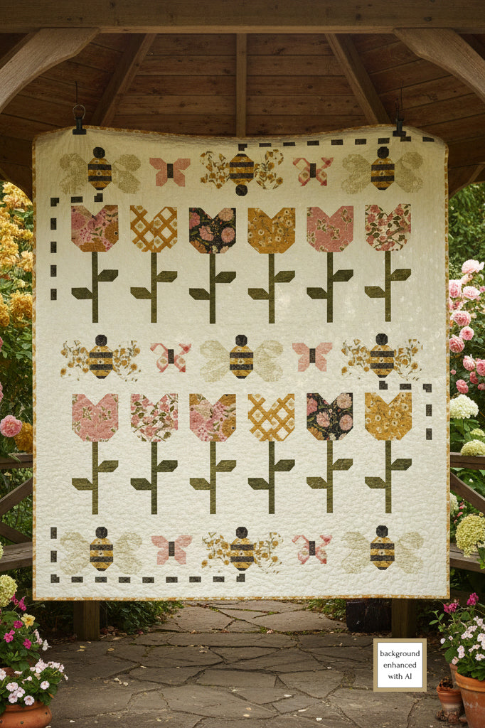 Coach House Designs Bees at Work Ladybug Whimsy Quilt Pattern CHD-2595