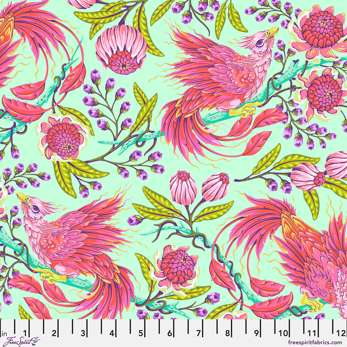 Fabric FreeSpirit Tula Pink Stardust Hot Wings in Cotton Lawn Legendary by the Quarter Yard CLTP001.STARDUST