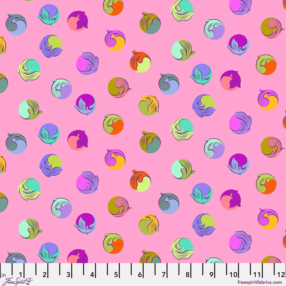 Fabric FreeSpirit Tula Pink Wild Orchid Gumdrop in Cotton Lawn Legendary by the Quarter Yard CLTP004.WILDORCHID