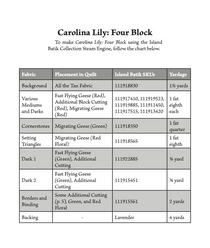 Studio 180 Design Carolina Lily 4 Block Quilting Pattern DTP006 – World ...
