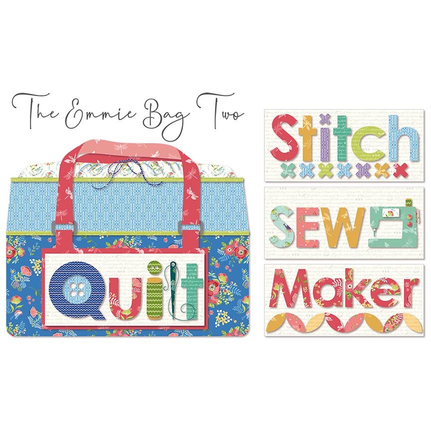 Cherry Blossoms Quilting The Emmie Bag Two Bag Pattern and Embroidery Design P266-EMMIEBAG2