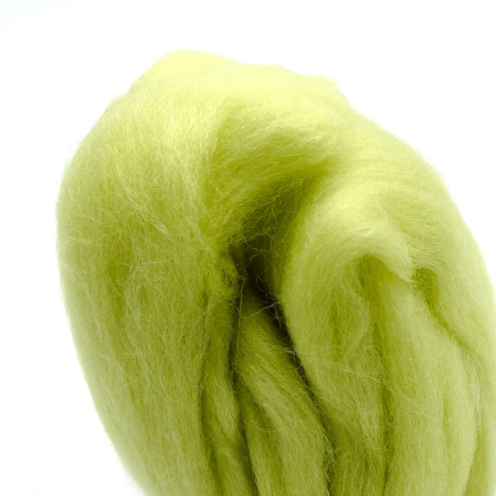 Clover Lime Green Natural Wool Roving CL7921