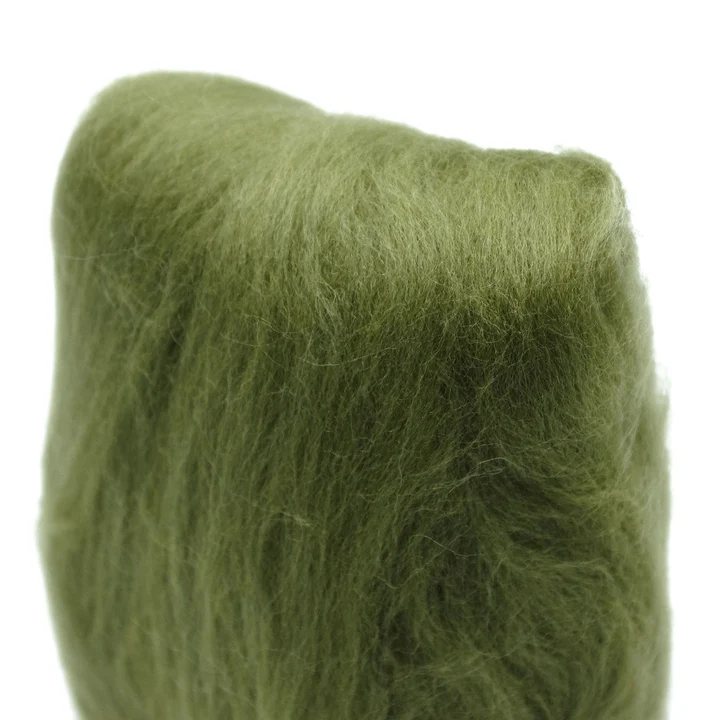 Clover Moss Green Natural Wool Roving CL7922