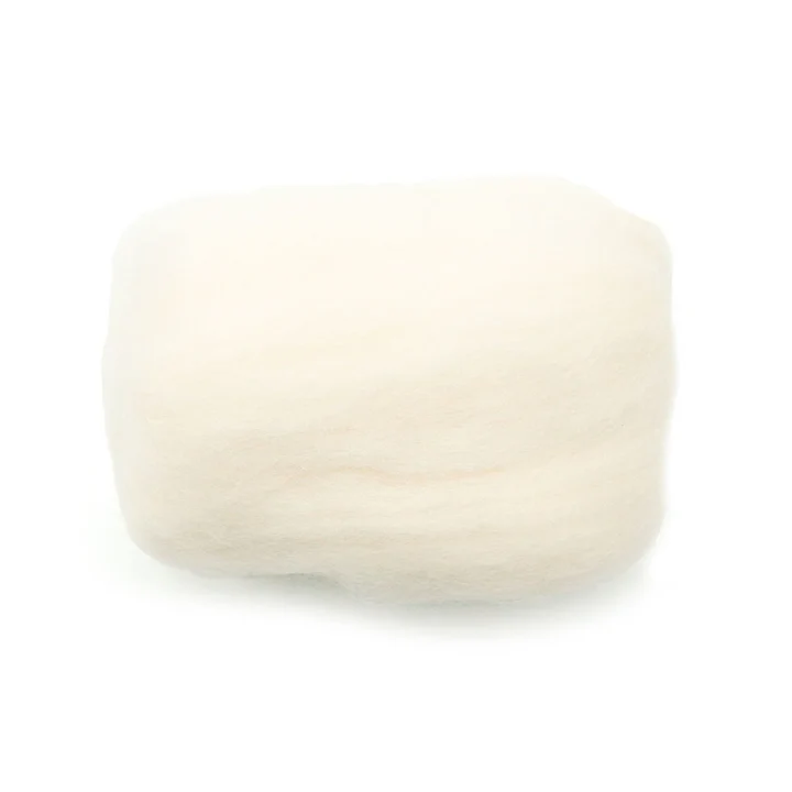 Clover Off-White Natural Wool Roving CL7920