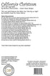 Pattern sheet for a California Christmas lap quilt by Coach House Designs with fabric requirements and design details.