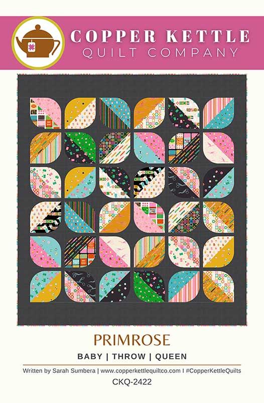 Copper Kettle Quilt Company quilt pattern cover with geometric patchwork design