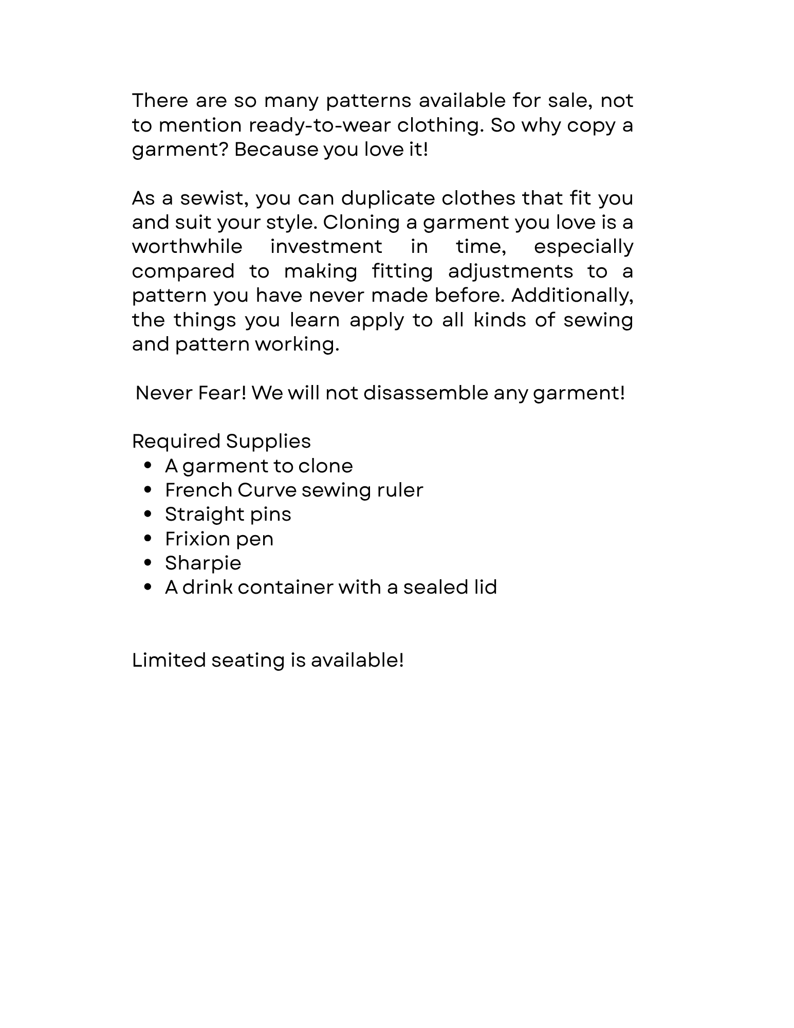 Copy That! Class 2/21/26 Supplies