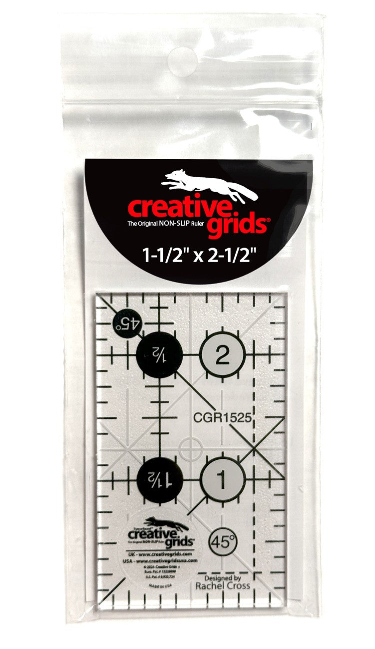 Creative Grids 1.5 x 2.5" Rectangle Quilt Ruler CGR1525