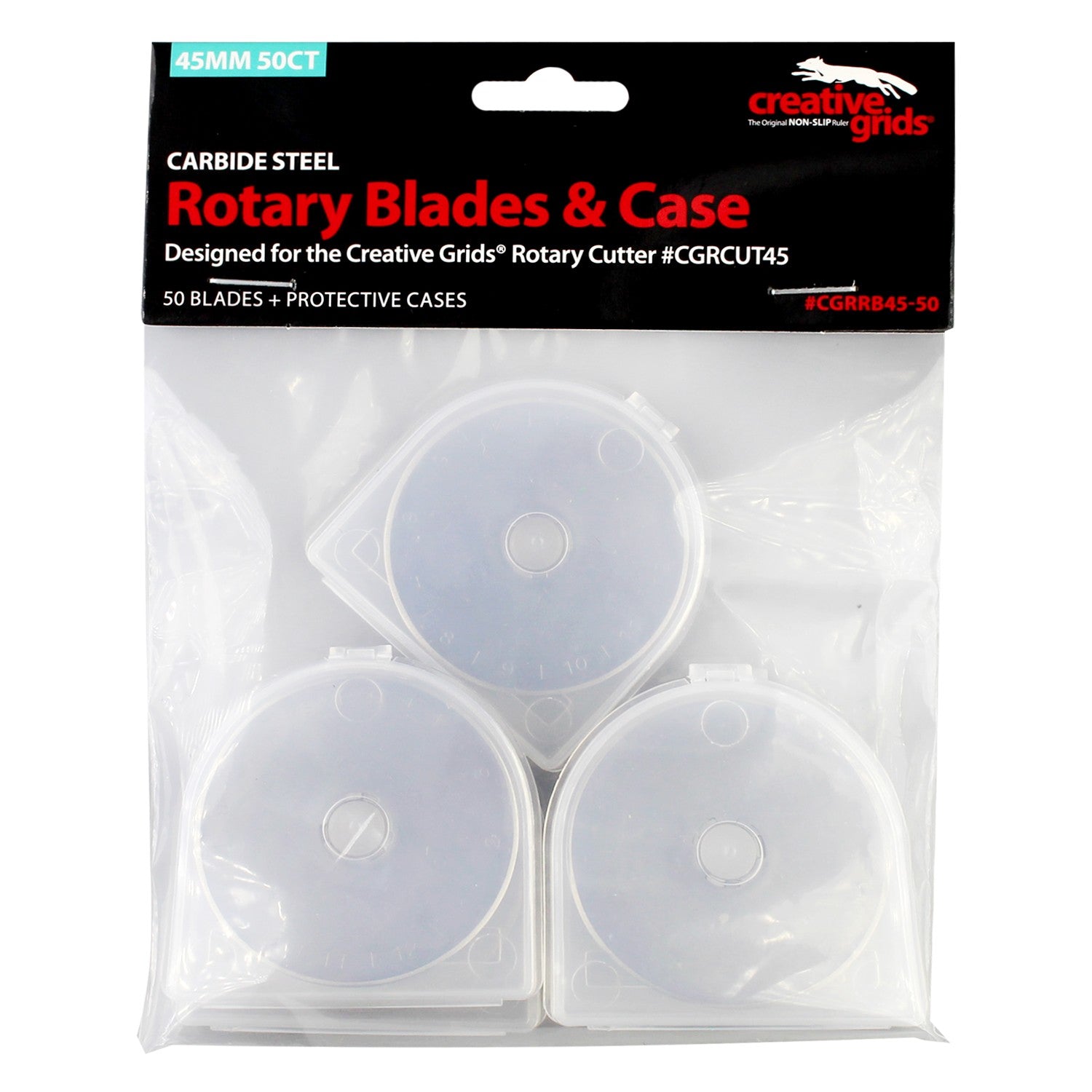 Creative Grids 45mm Replacement Rotary Blade Pack 50 CGRRB45-50 for Sale at World Weidner