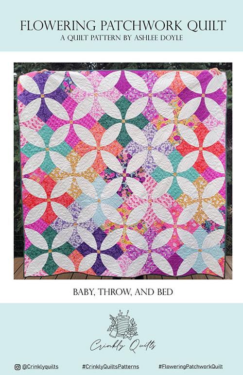 Crinkly Quilts Flowering Patchwork Quilt Pattern CQ-012