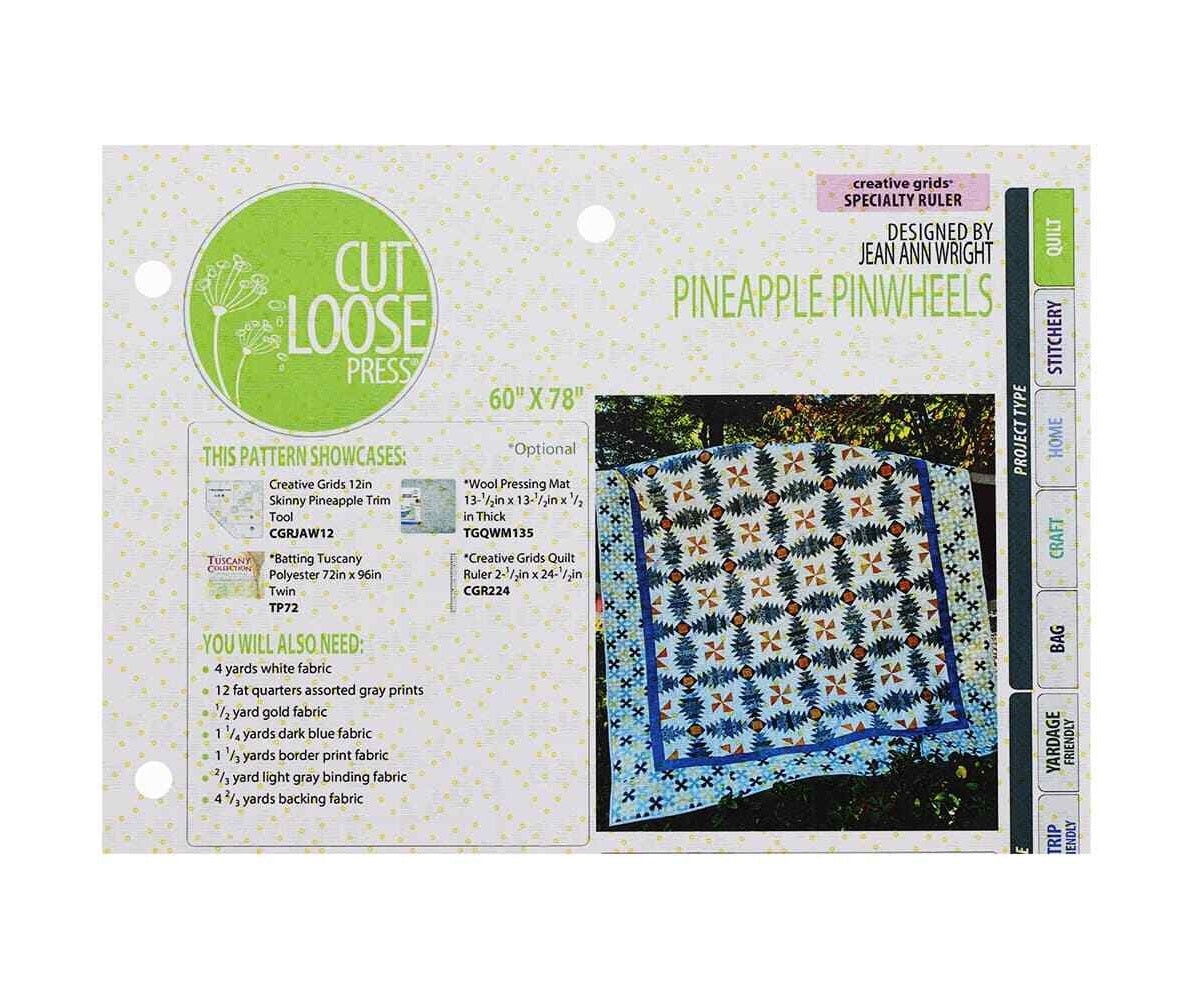 Cut Loose Press Pineapple Pinwheels Runner Pattern CLPDHE021