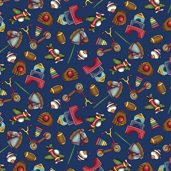Fabric Michael Miller Delft Cherished Toys Playtime Memories by the Quarter Yard DCX13185-DELF